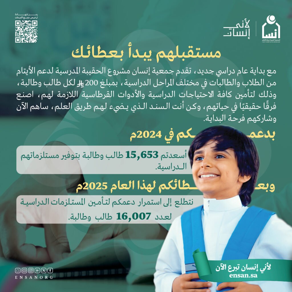 التعليم بحمعية إنسان ـ الحقيبة المدرسية